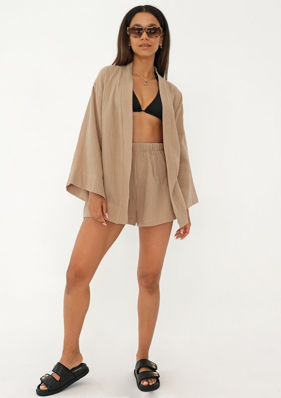 Pavla - Beige muslin shirt