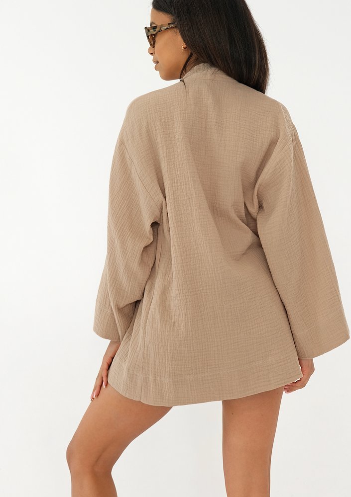 Pavla - Beige muslin shirt