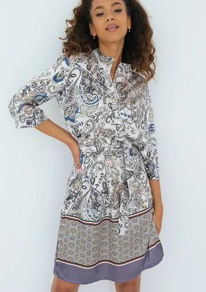 Janet - Paisley printed shirt dress