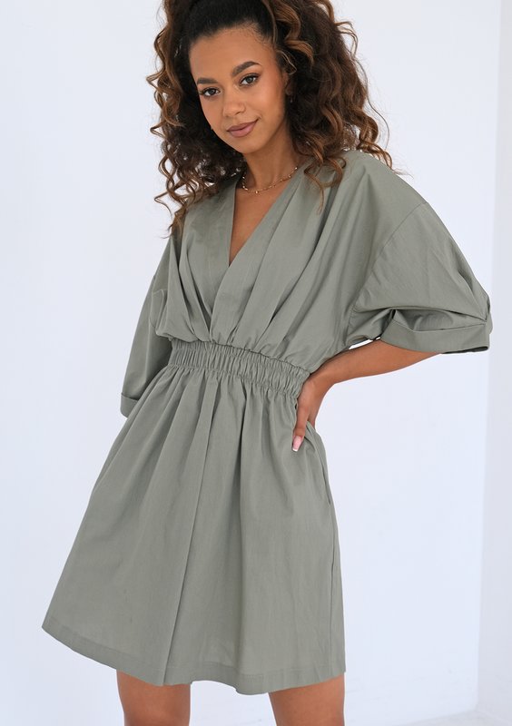 Alba - Olive green mini dress