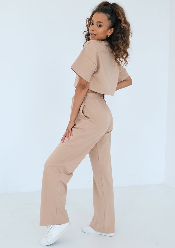 Sky - Beige wide pants