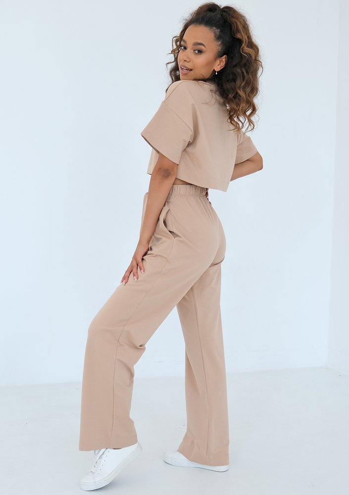 Sky - Beige wide pants