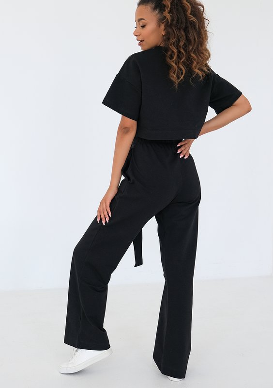 Sky - Black wide pants