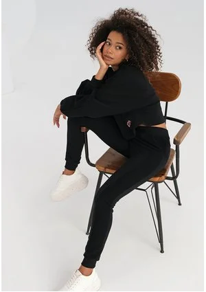 Muva - Black sweatshirt with stripes