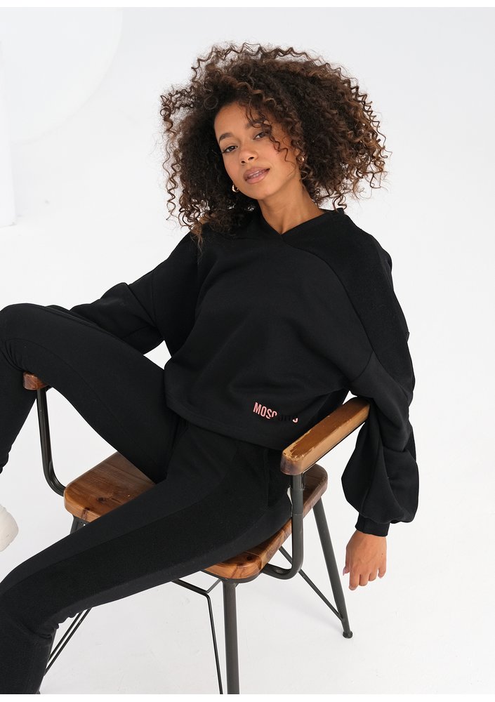 Muva - Black sweatshirt with stripes