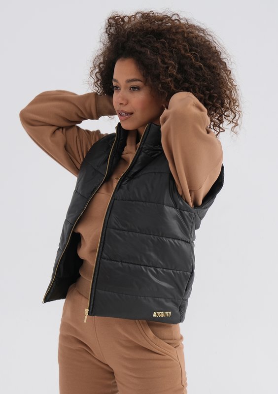 Vikkas - Black sleeveless jacket