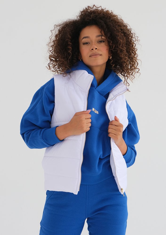 Vikkas -White sleeveless jacket