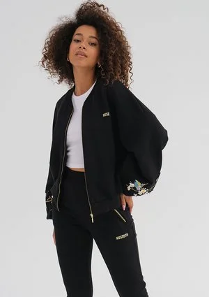 Kindy - Bluza z ozdobnym haftem Czarna