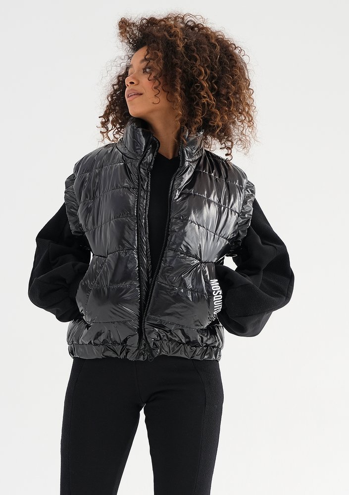 Abi - Quilted black sleeveless jacket