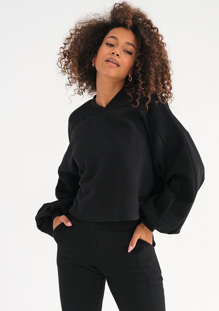 Muva - Bluza z lampasami Czarna