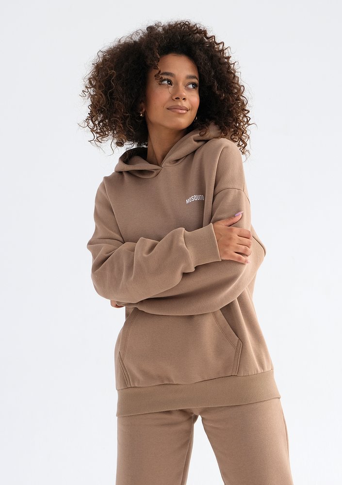 Pure - Bluza z kapturem Coffee