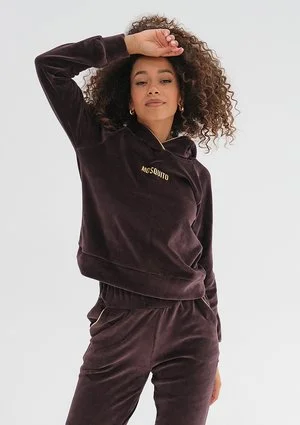 Queens - Brown velvet hoodie