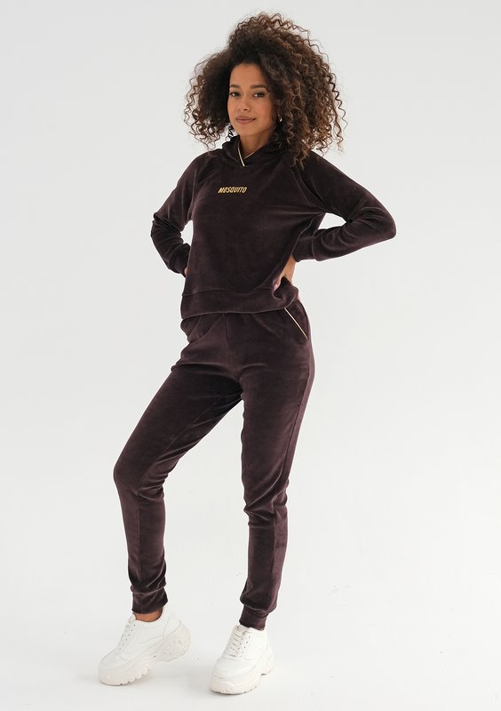 Queens - Brown velvet sweatpants
