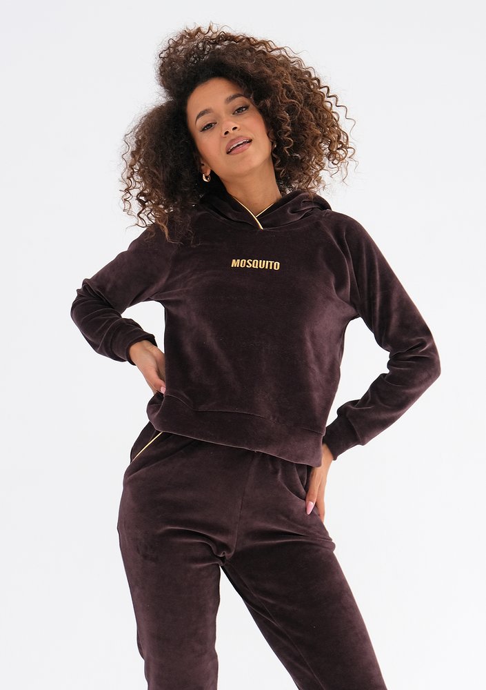 Queens - Brown velvet sweatpants