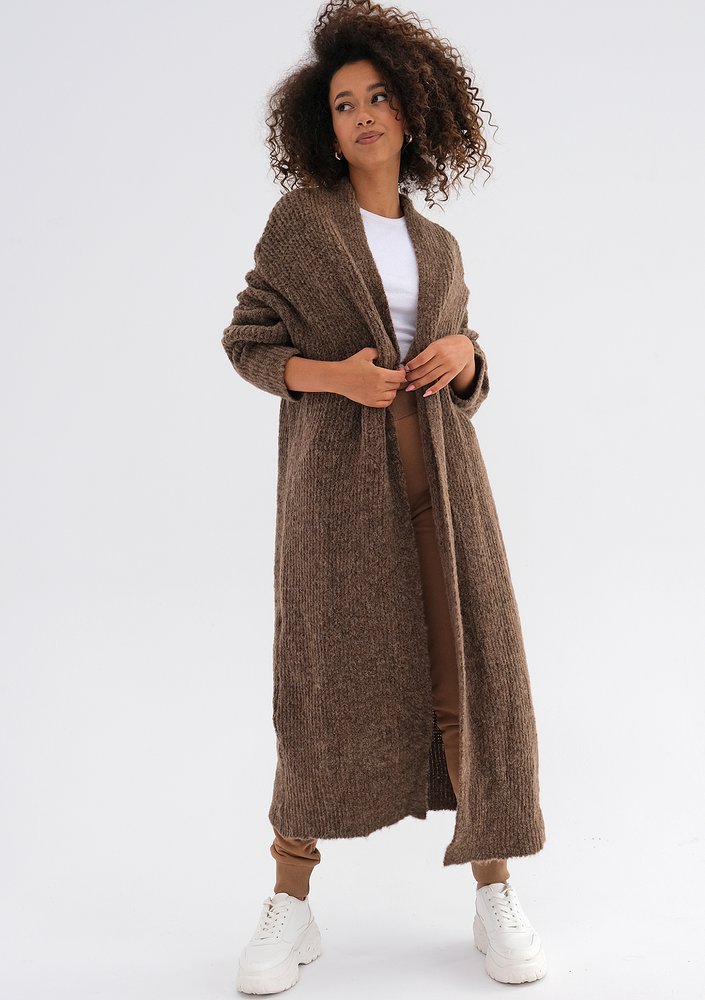 Lund - Maxi brown cardigan