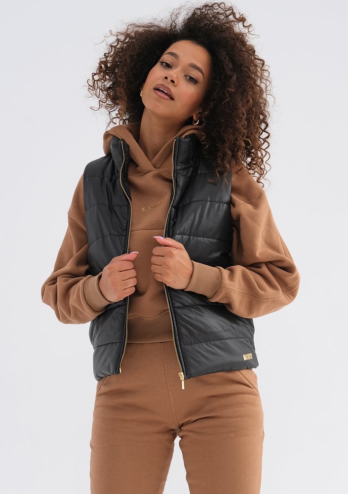 Vikkas - Black sleeveless jacket