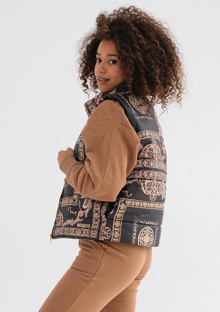 Vikkas - Ornamental printed sleeveless jacket