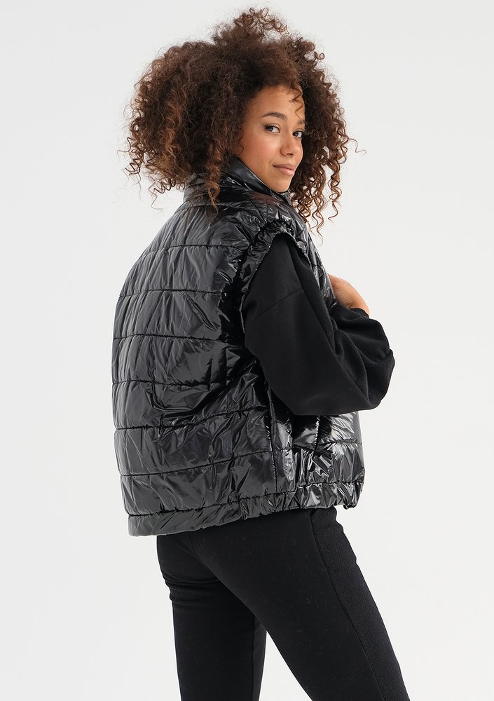 Abi - Pikowany bezrękawnik Black