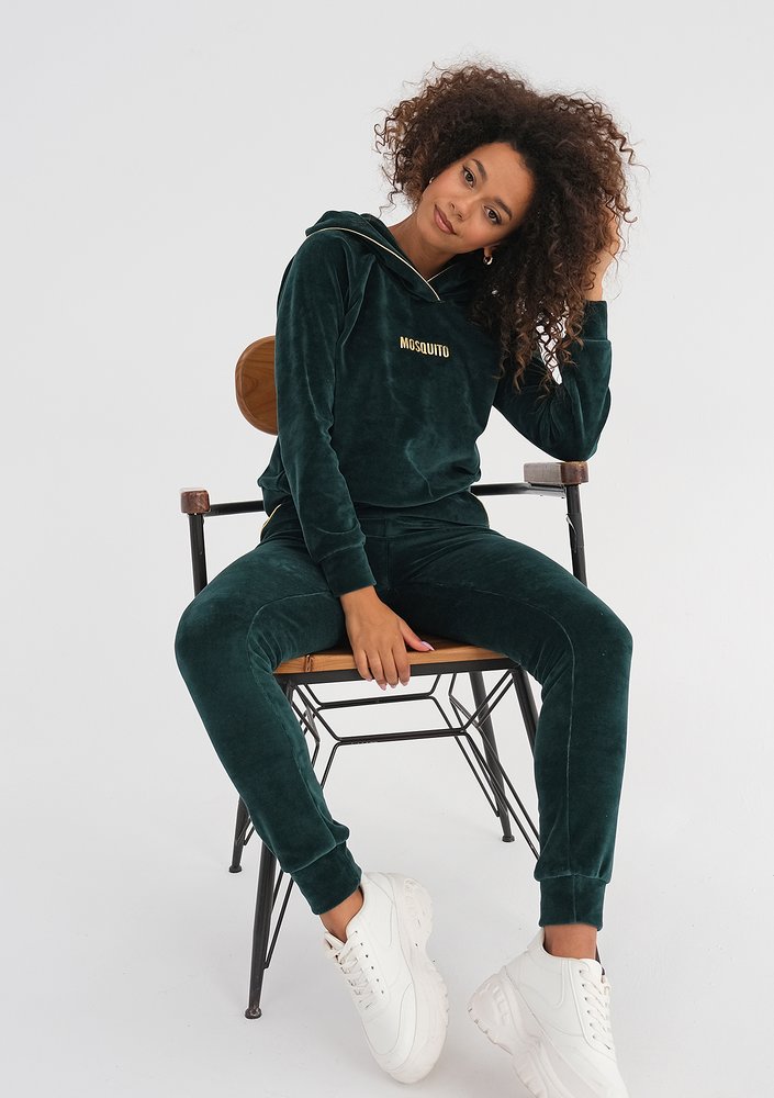 Queens - Green velvet hoodie