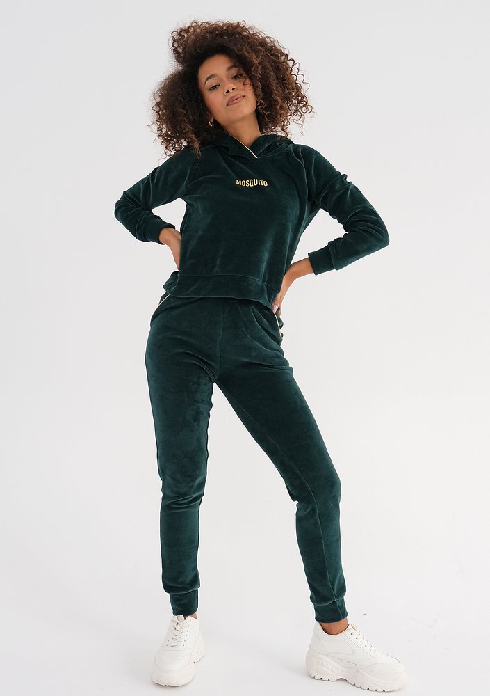 Queens - Green velvet hoodie