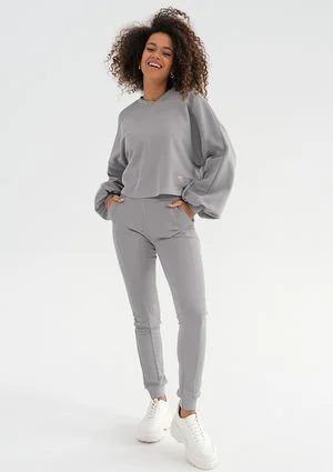 Muva - Bluza z lampasami Szara