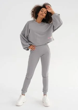 Muva - Bluza z lampasami Szara