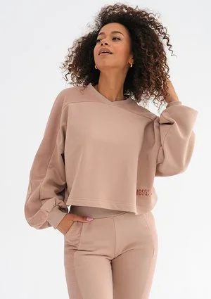 Muva - Bluza z lampasami Latte