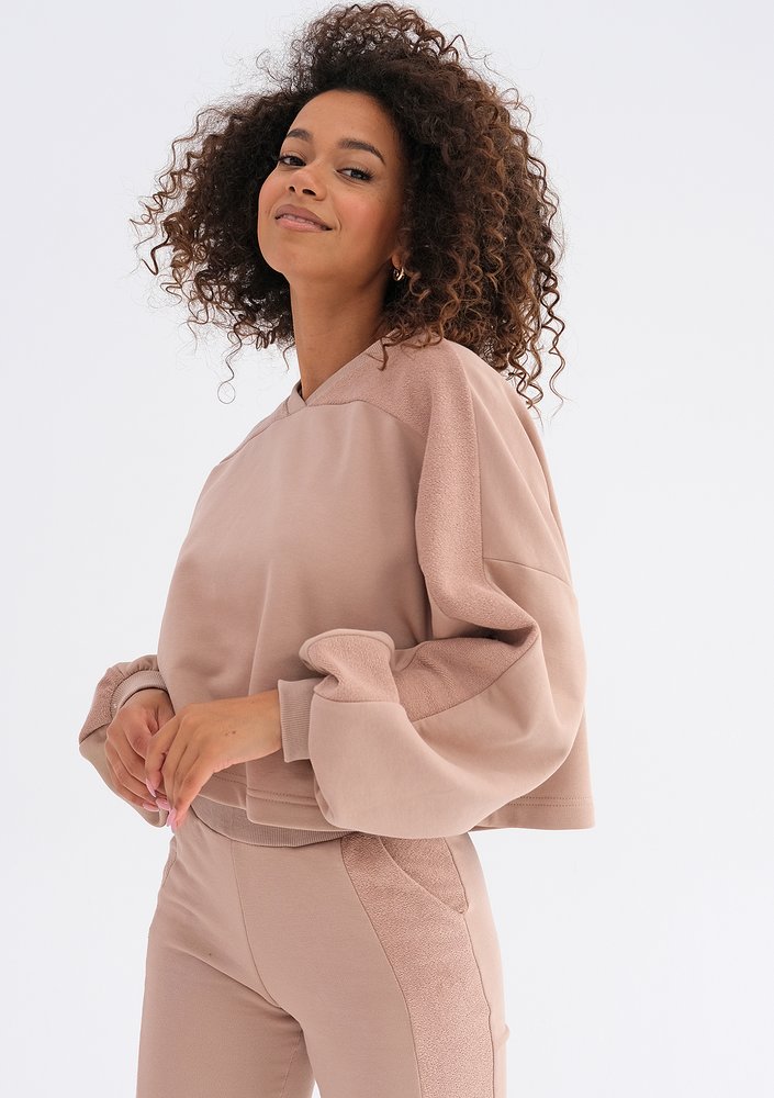 Muva - Bluza z lampasami Latte