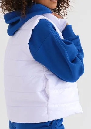 Vikkas -White sleeveless jacket