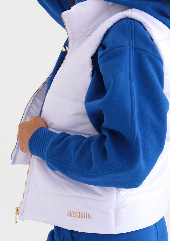 Vikkas -White sleeveless jacket