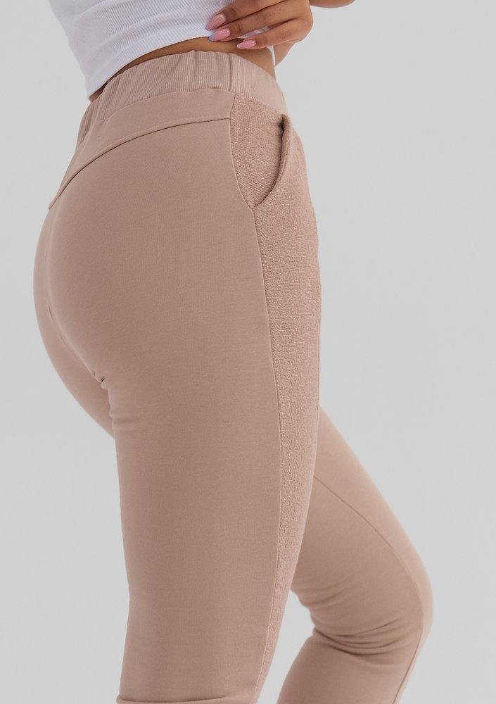 Muva - Spodnie z lampasami Latte