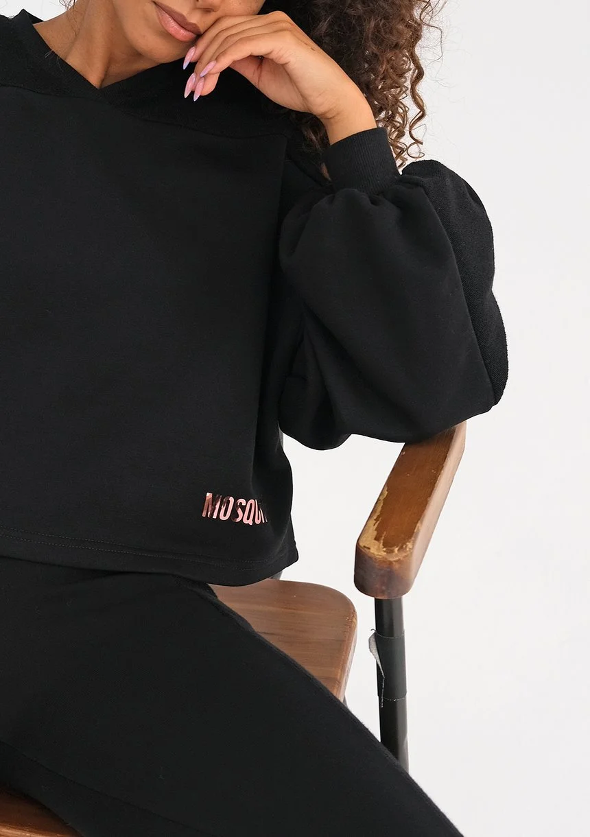 Muva - Black sweatshirt with stripes
