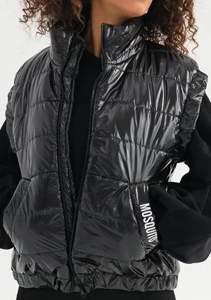 Abi - Quilted black sleeveless jacket