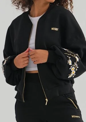 Kindy - Bluza z ozdobnym haftem Czarna