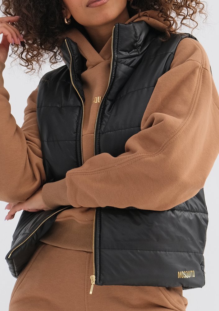 Vikkas - Pikowany bezrękawnik Czarny