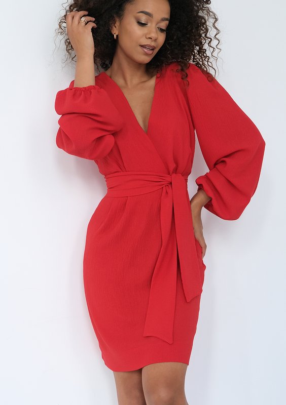 Noemi - Shiny red mini dress