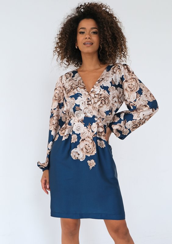 Noemi - Blue floral mini dress