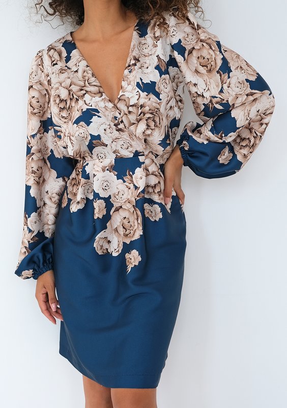 Noemi - Blue floral mini dress