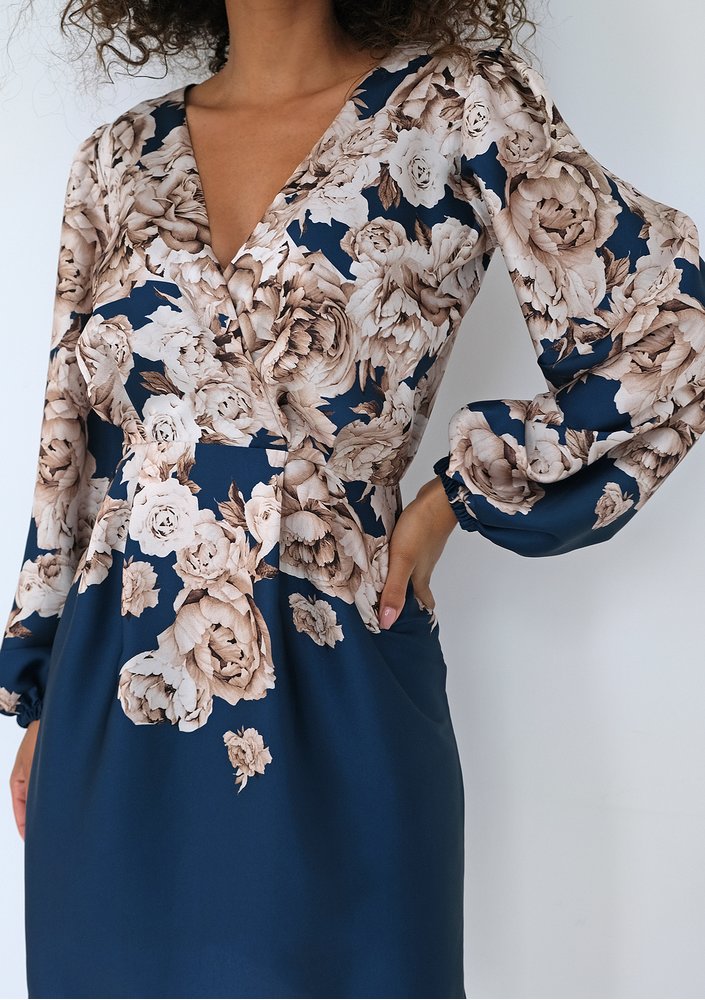 Noemi - Blue floral mini dress