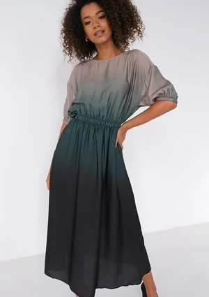 Elmia - Sukienka midi Ombre Green