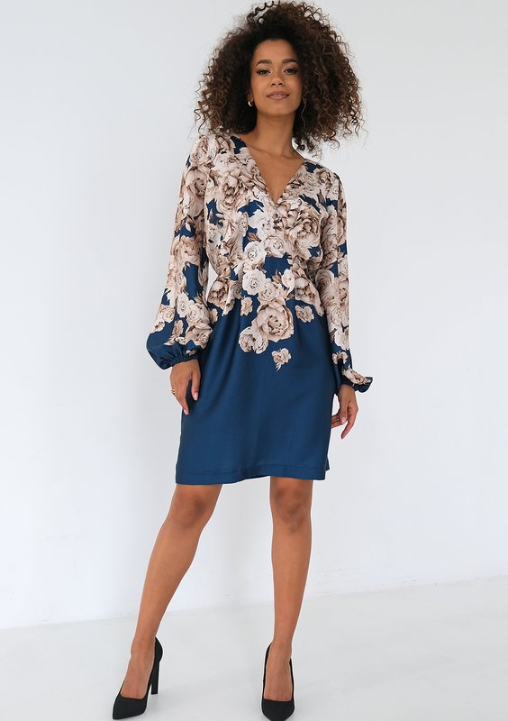 Noemi - Sukienka Flower Navy