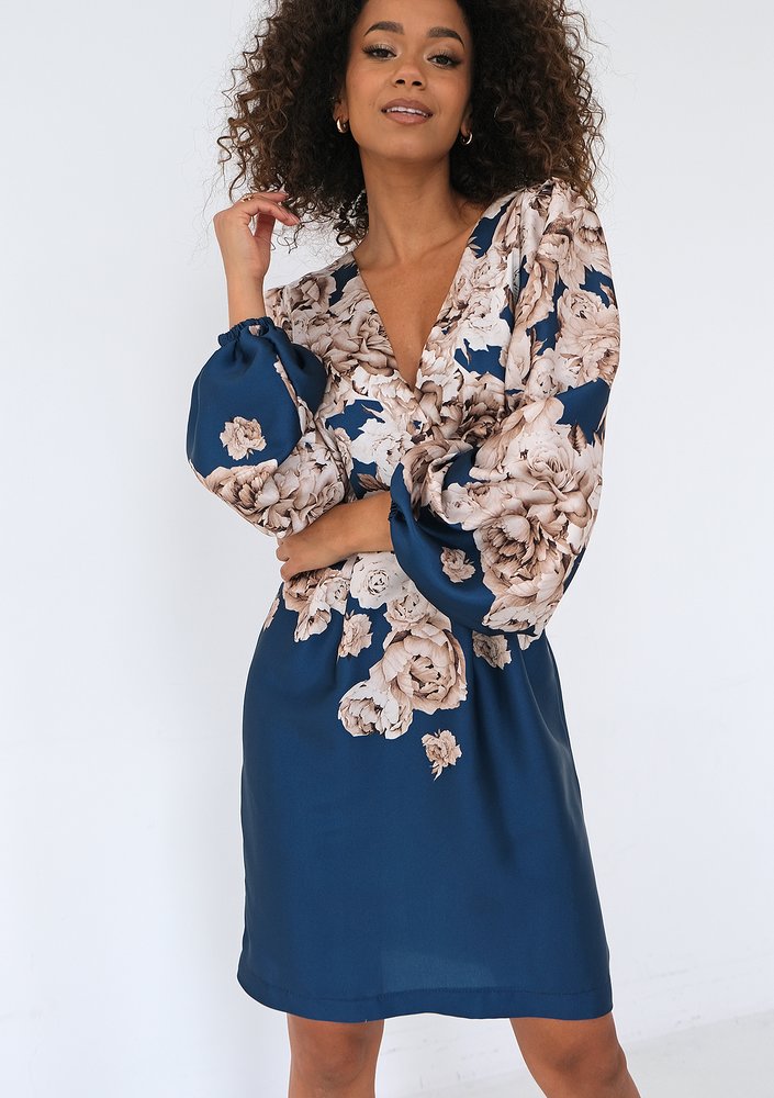 Noemi - Blue floral mini dress