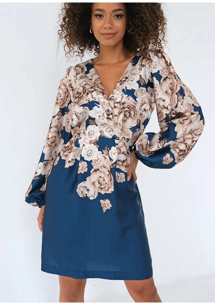 Noemi - Blue floral mini dress
