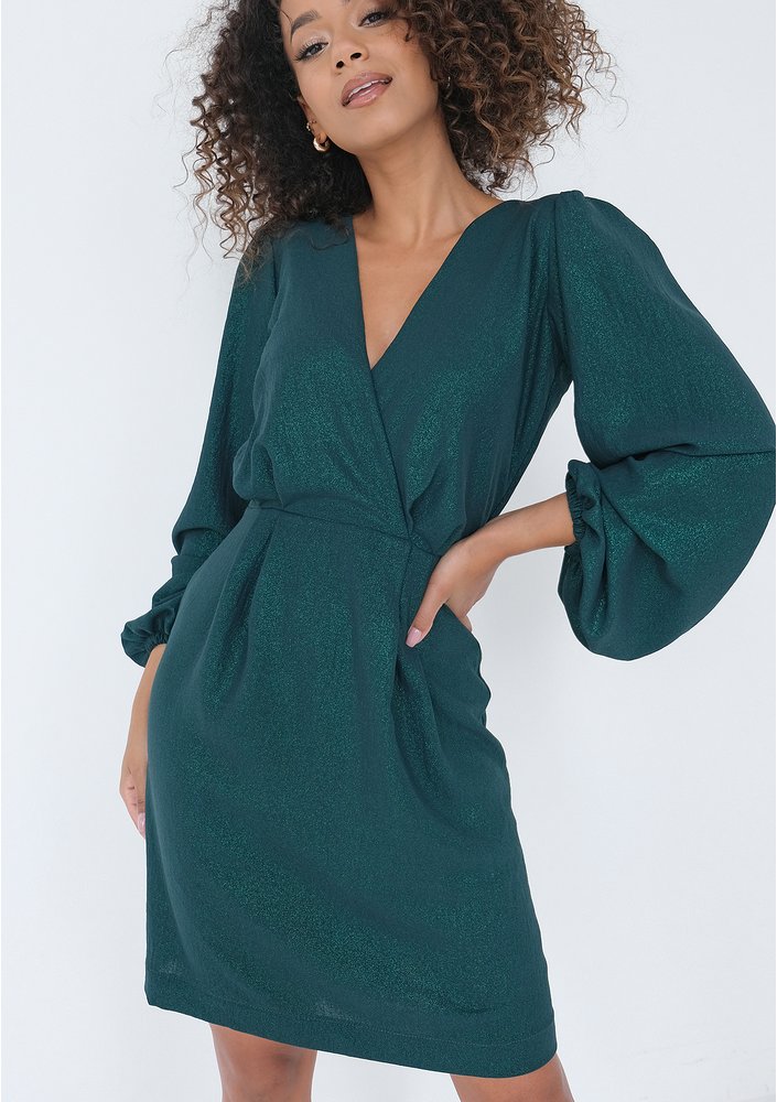 Noemi - Shiny green mini dress