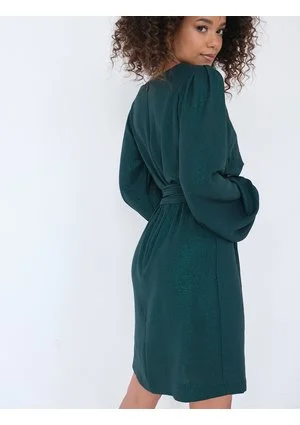 Noemi - Sukienka mini z połyskiem Zielona