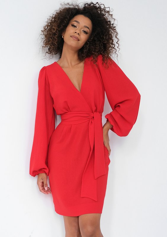 Noemi - Shiny red mini dress