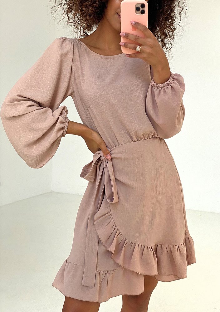 Lola - Shiny beige dress