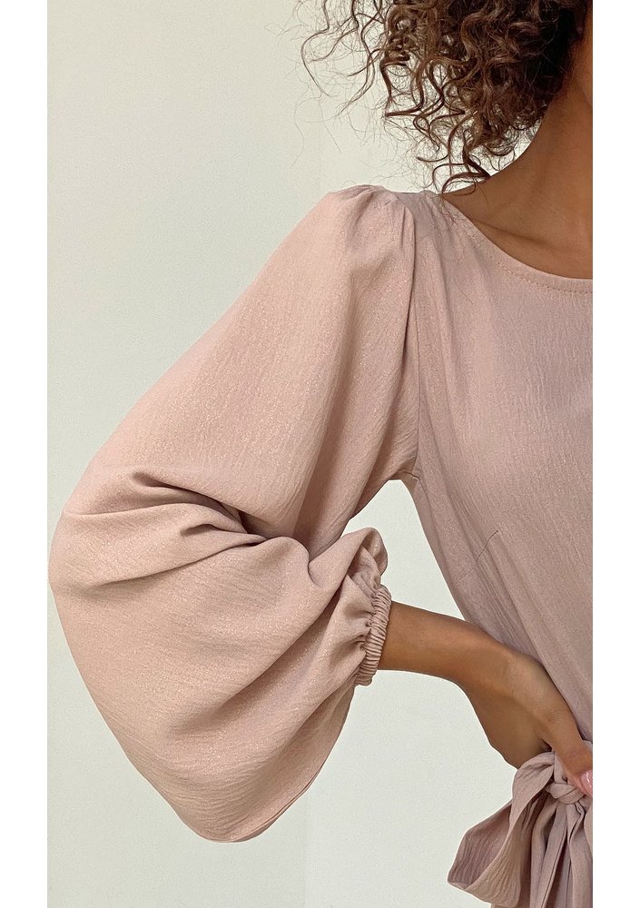 Lola - Shiny beige dress