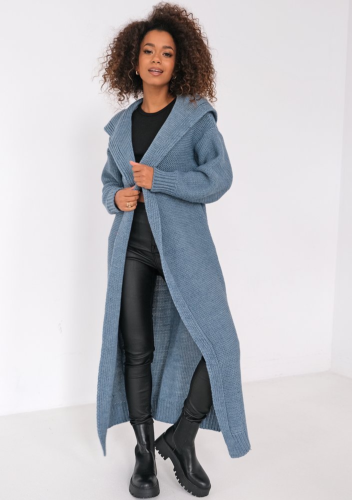 Malme - Long jeans blue cardigan