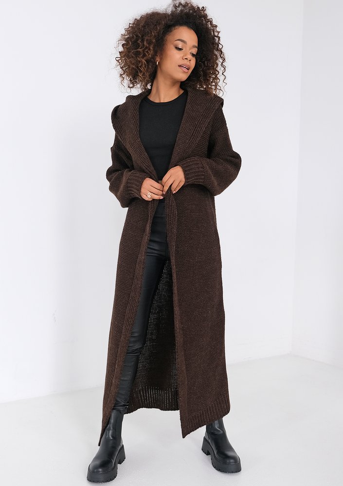 Malme - Long brown cardigan
